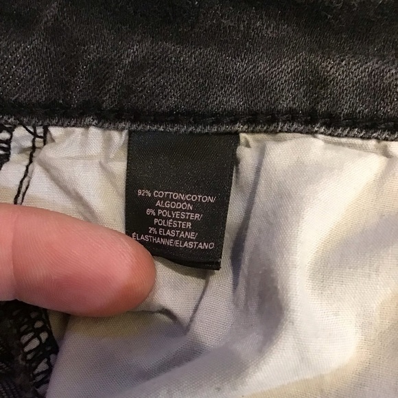 Victoria’s Secret 4 High Rise Jeggings Skinny Jeans Faded Black Frayed Hems - Picture 10 of 11